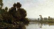 The Banks of River Charles-Francois Daubigny
